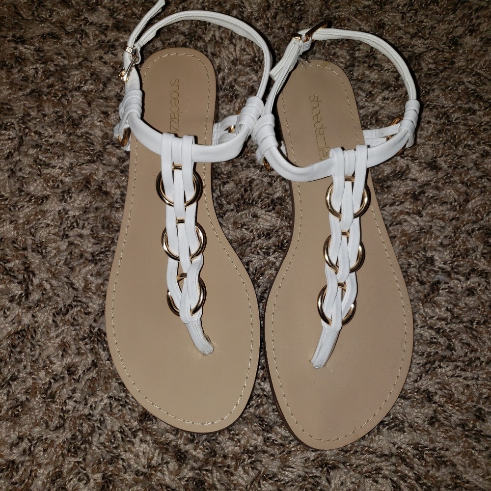 White thong sandals